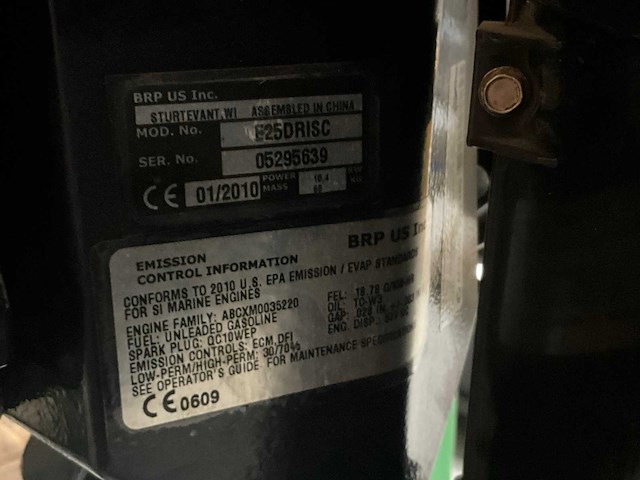 Evenrude e-tec e25drisc buitenboordmotor - afbeelding 7 van  7