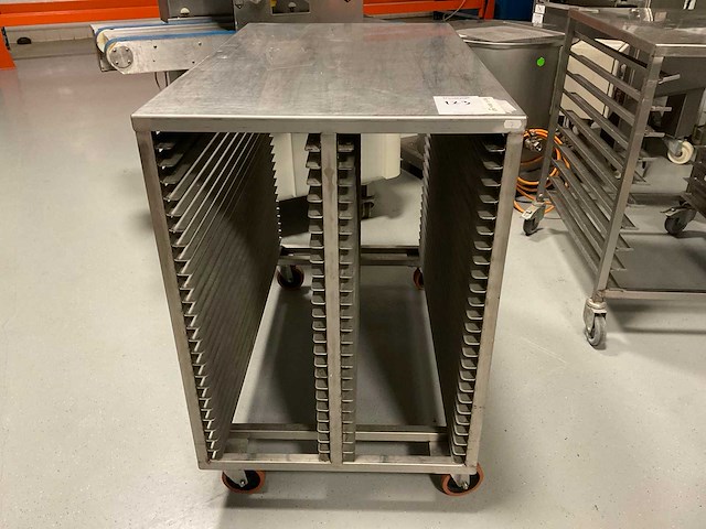 Ever bake werktafel met platenrek, rvs - afbeelding 1 van  3