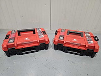 Everforce - 4-delig lithium accugereedschap in 2 koffers - klopboormachine - schroefmachine - haakse slijper - slagmoersleutel - 2 accu's - afbeelding 12 van  14