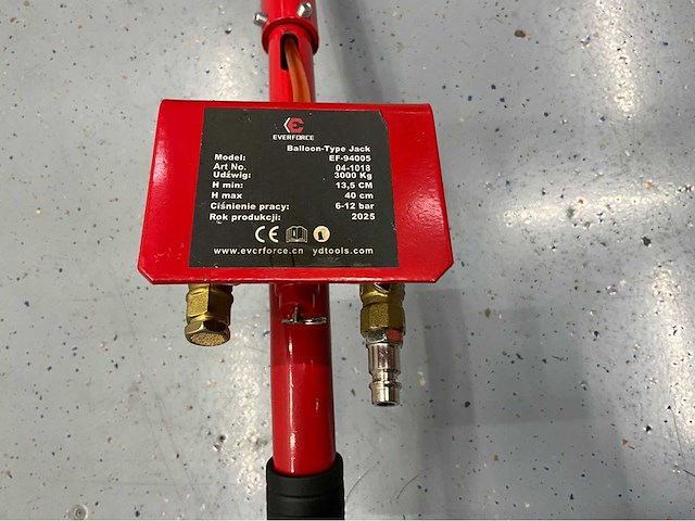 Everforce - ballonkrik 3 ton - pneumatische krik - 6-12bar - afbeelding 13 van  13