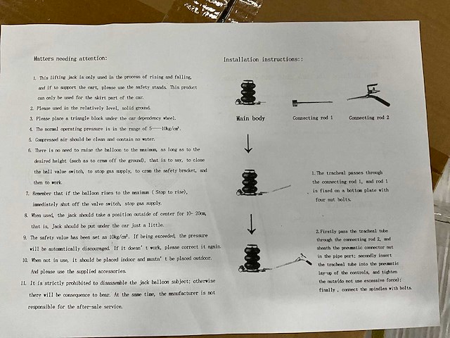 Everforce - ballonkrik 5 ton - pneumatische krik - 8-12bar - afbeelding 6 van  8