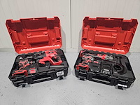 Everforce 4-delig lithium accugereedschap in 2 koffers - klopboormachine - schroefmachine - haakse slijper - slagmoersleutel - 2 accu's