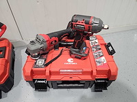 Everforce 4-delig lithium accugereedschap in 2 koffers - klopboormachine - schroefmachine - haakse slijper - slagmoersleutel - 2 accu's - afbeelding 2 van  14