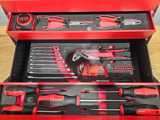 Everforce gereedschapskoffer incl 86 pcs gereedschap - afbeelding 2 van  12