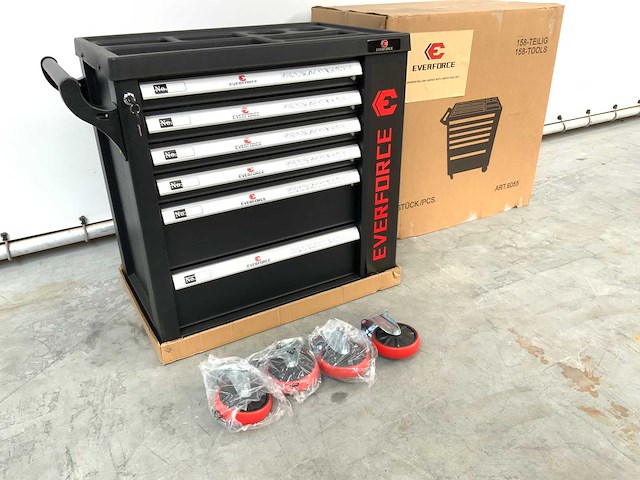 Everforce gereedschapswagen 158 delig - afbeelding 1 van  8