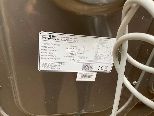 Everglades evwm91402ag & evwm71402ag wasmachine (4x) - afbeelding 12 van  14