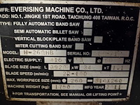 Everising - 2011 - h 260 hb - cnc-bandzaagmachine - afbeelding 4 van  10