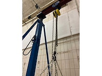 Everlift mt2-3 portaalkraan - 1000 kg - compleet met loopkat en takel - afbeelding 2 van  11