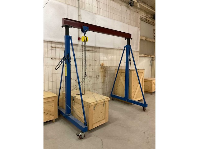 Everlift mt2-3 portaalkraan - 1000 kg - compleet met loopkat en takel - afbeelding 4 van  11