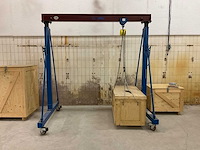 Everlift mt2-3 verplaatsbare portaalkraan - 1000 kg - compleet met loopkat en takel - afbeelding 3 van  11