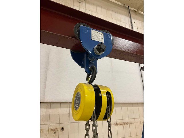 Everlift mt2-3 verplaatsbare portaalkraan - 1000 kg - compleet met loopkat en takel - afbeelding 5 van  11