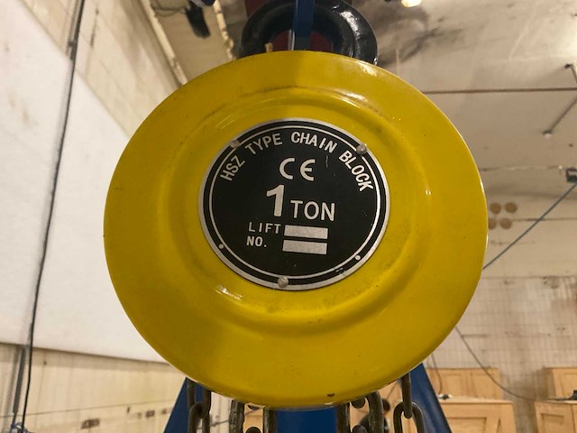 Everlift mt2-3 verplaatsbare portaalkraan - 1000 kg - compleet met loopkat en takel - afbeelding 6 van  11
