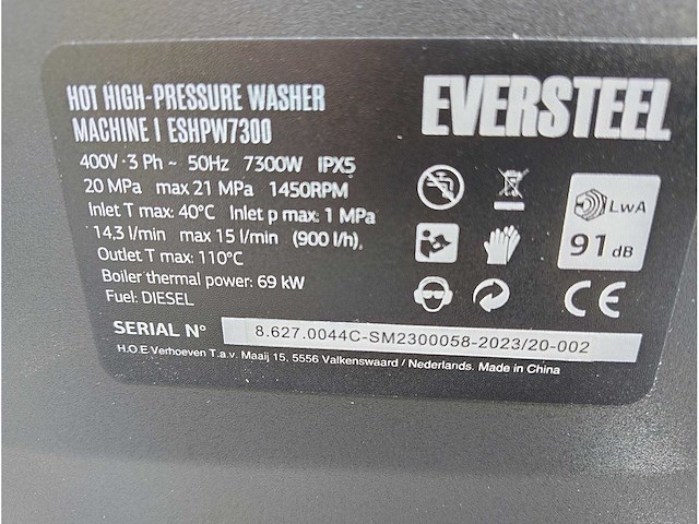 Eversteel - 2025 - eshpw7300 - stoomreiniger - afbeelding 16 van  16