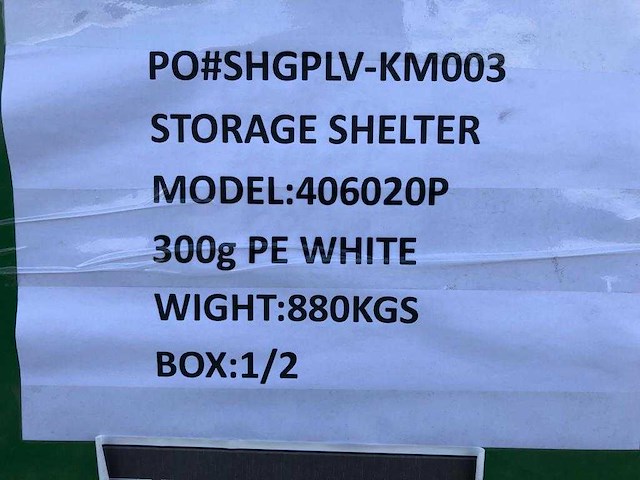 Eversteel - opslag tent/storage building ev-40-60-20 - afbeelding 4 van  6