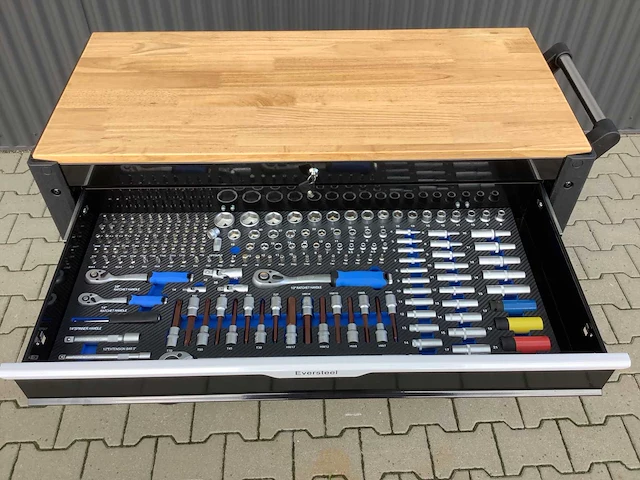 Eversteel jumbo xxxl 12/10 professional gevulde gereedschapswagen - afbeelding 4 van  10