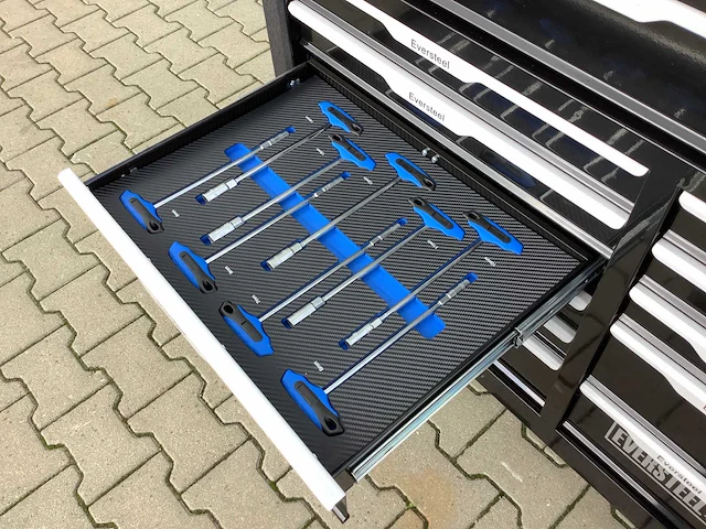 Eversteel jumbo xxxl 12/10 professional gevulde gereedschapswagen - afbeelding 2 van  10