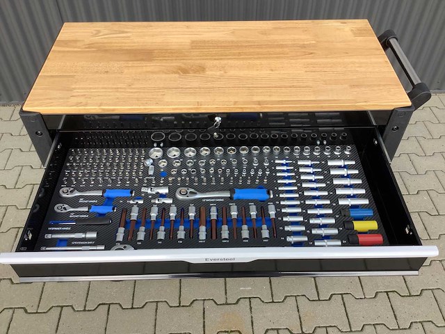 Eversteel jumbo xxxl 12/10 professional gevulde gereedschapswagen - afbeelding 3 van  8