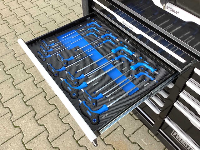 Eversteel jumbo xxxl 12/10 professional gevulde gereedschapswagen - afbeelding 3 van  4