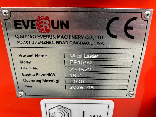 Everun - 2026 - er1000 - telescopische knikwiellader kubota euro5 - afbeelding 19 van  30