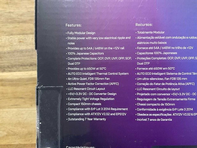 Evga 650gt power supply - afbeelding 2 van  3