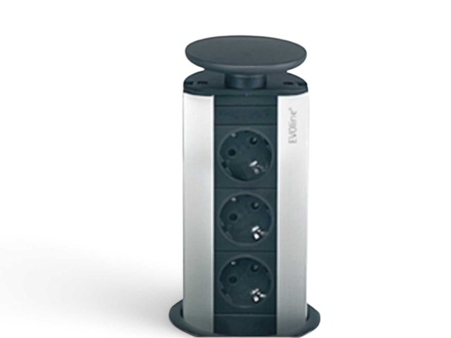 Evoline port uittrekbare inbouw stopcontact - afbeelding 1 van  3