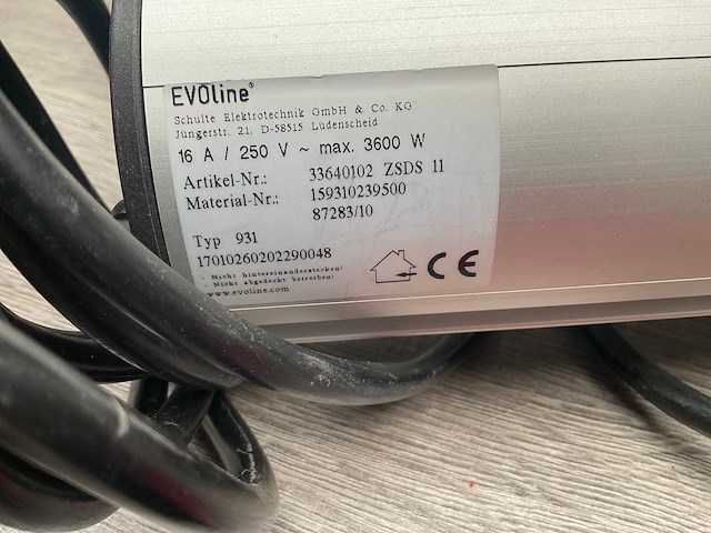 Evoline stekkerdoostoren uitschuifbare/ inbouw - afbeelding 3 van  3