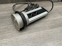 Evoline stopcontact intrekbare vlakke poort 3 rvs - afbeelding 2 van  3