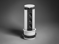Evoline stopcontact intrekbare vlakke poort 3 rvs - afbeelding 2 van  4