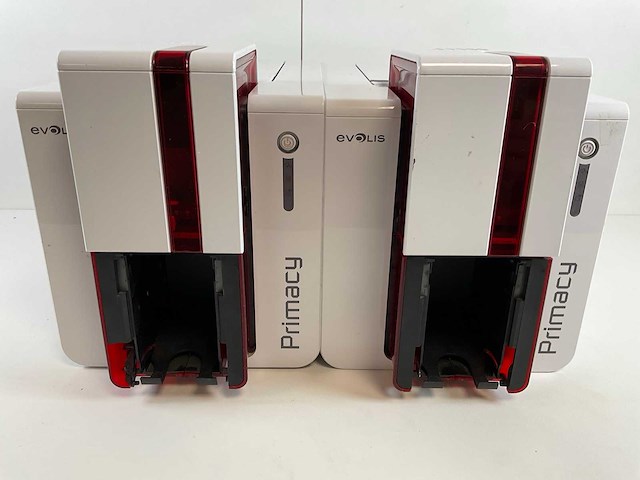 Evolis (primacy) simplex expert fire-red card printers (2x) - afbeelding 1 van  10