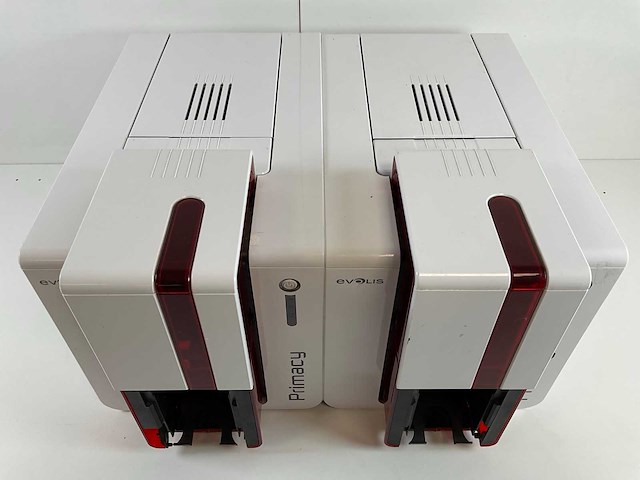 Evolis (primacy) simplex expert fire-red card printers (2x) - afbeelding 3 van  10