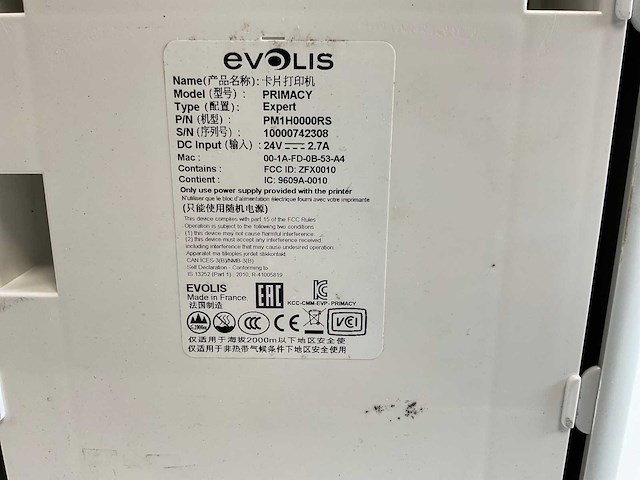 Evolis (primacy) simplex expert fire-red card printers (2x) - afbeelding 8 van  10