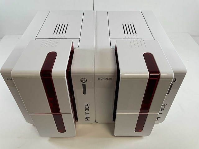 Evolis (primacy) simplex expert fire-red card printers (2x) - afbeelding 2 van  4