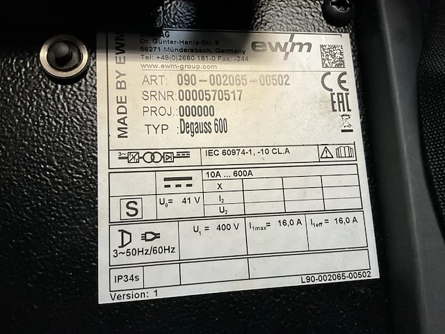 Ewm degauss 600 demagnetiseringsapparaat - afbeelding 7 van  7