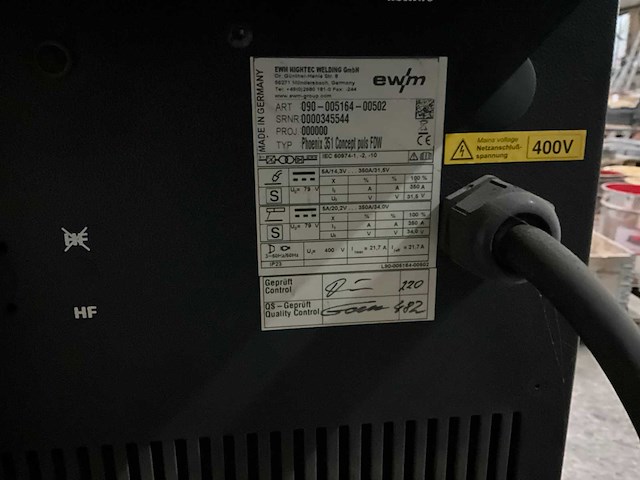 Ewm phoenix 351 concept pulse fdw mig lasapparaat - afbeelding 9 van  9