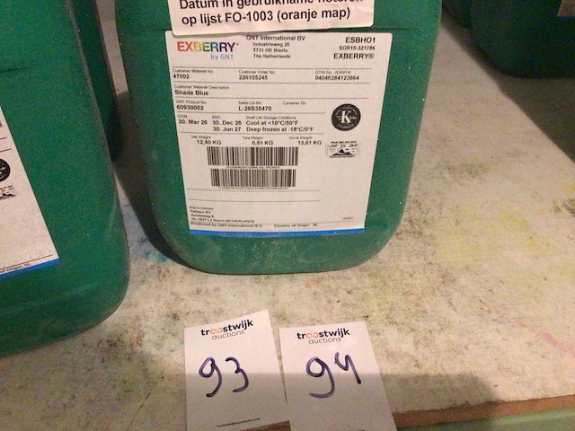 Exberry shade blue - natuurlijk blauw kleurconcentraat 12,5kg (2x) - afbeelding 1 van  2