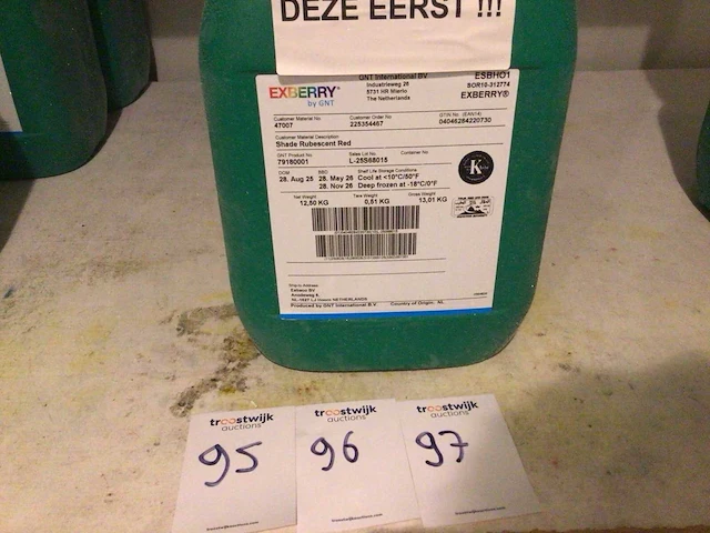 Exberry shade rubescent red - natuurlijk rood kleurconcentraat 12,5kg - afbeelding 1 van  2