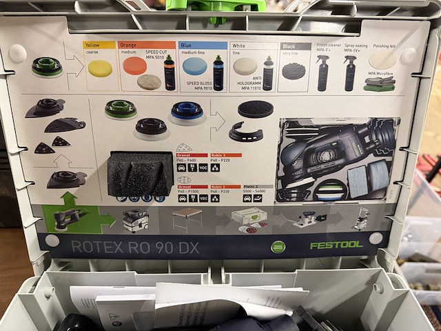 Excenterschuurmachine 4-in-1 in systainer festool, ro 90 dx feq-plus rotex - afbeelding 5 van  9