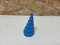 Excentrisch verloop zacht 6/38mm blauw (25x) - afbeelding 1 van  1