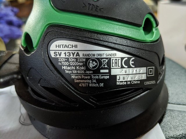 Excentrische schuurmachine hitachi, sv13ya - afbeelding 2 van  3