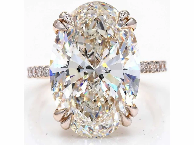 Exclusieve 18 karaat geelgouden ring met 10,47 ct. diamant - afbeelding 2 van  13