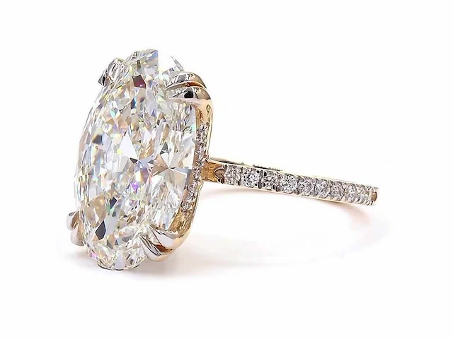 Exclusieve 18 karaat geelgouden ring met 10,47 ct. diamant - afbeelding 7 van  13
