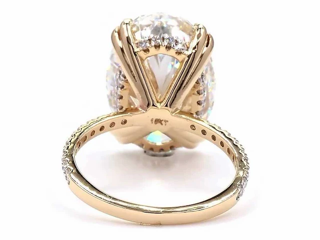 Exclusieve 18 karaat geelgouden ring met 10,47 ct. diamant - afbeelding 11 van  13