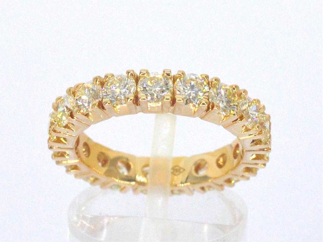 Exclusieve alliance ring met zeer hoge kwaliteit diamanten - afbeelding 1 van  9