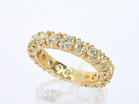 Exclusieve alliance ring met zeer hoge kwaliteit diamanten - afbeelding 8 van  9