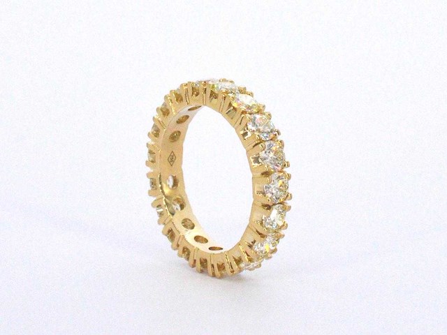 Exclusieve alliance ring met zeer hoge kwaliteit diamanten - afbeelding 3 van  9