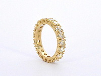 Exclusieve alliance ring met zeer hoge kwaliteit diamanten - afbeelding 3 van  9