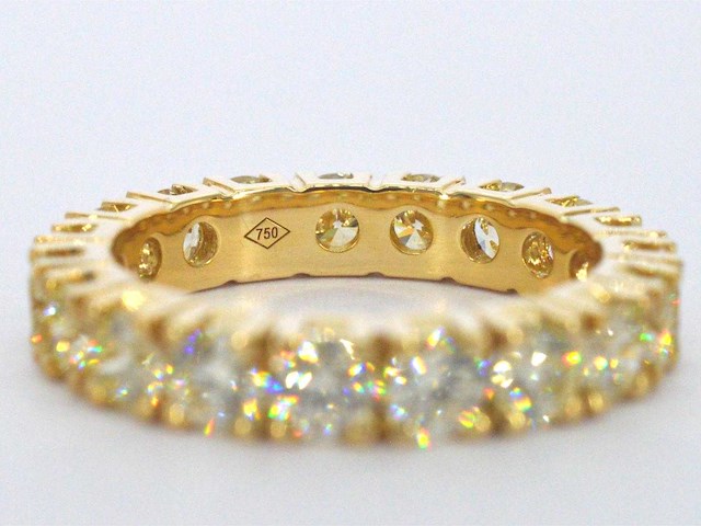 Exclusieve alliance ring met zeer hoge kwaliteit diamanten - afbeelding 6 van  9