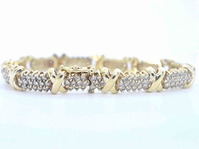 Exclusieve armband met natuurlijke diamanten - afbeelding 1 van  7