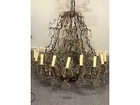 Exclusieve eichholtz original, barok kroonluchter met kristal swarovski kristalle ca 140 cm 100 breed - afbeelding 1 van  9