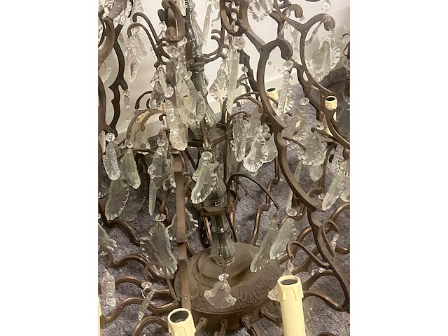 Exclusieve eichholtz original, barok kroonluchter met kristal swarovski kristalle ca 140 cm 100 breed - afbeelding 9 van  9